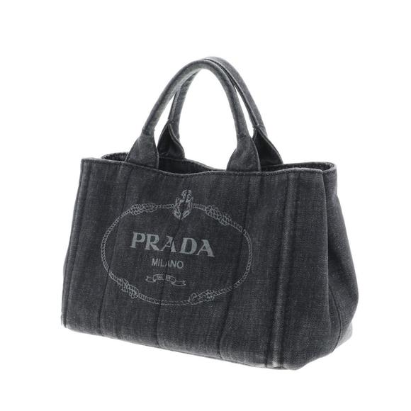 Prada Gray Mini Shopping Handbag 2way Canapa - Picture 1 of 6